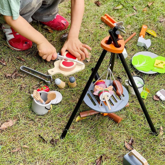 Wooden Kitchen Grill Slicer Toy