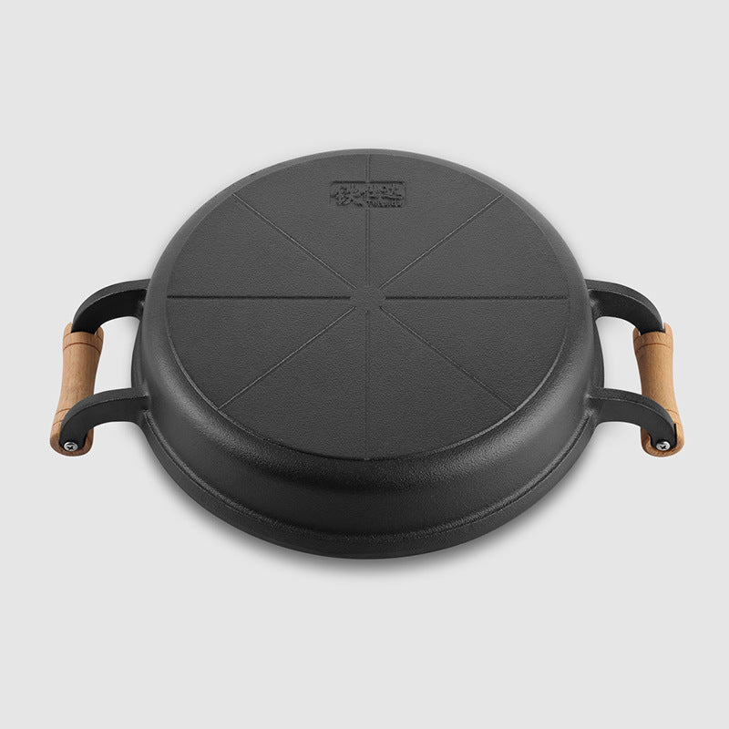 31cm Cast Iron Pot Thickened Binaural Pan Uncoated