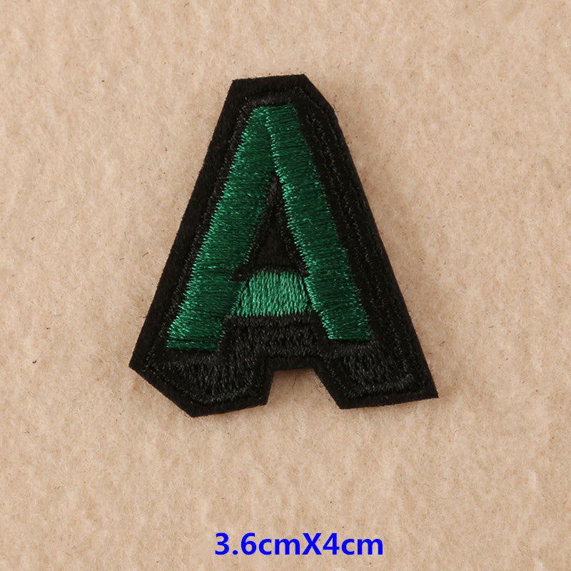 English color creative alphabet patches