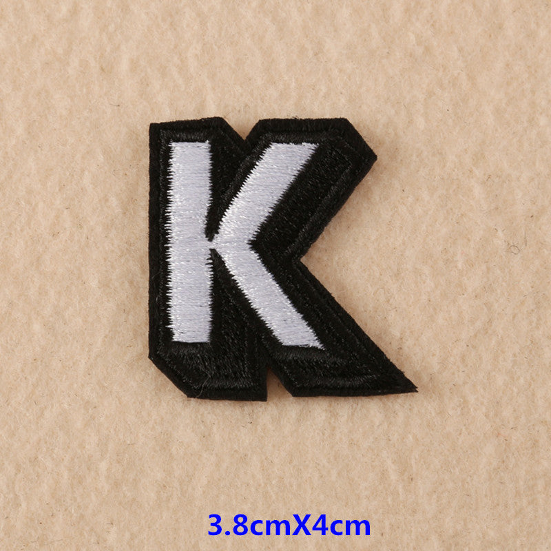 English color creative alphabet patches