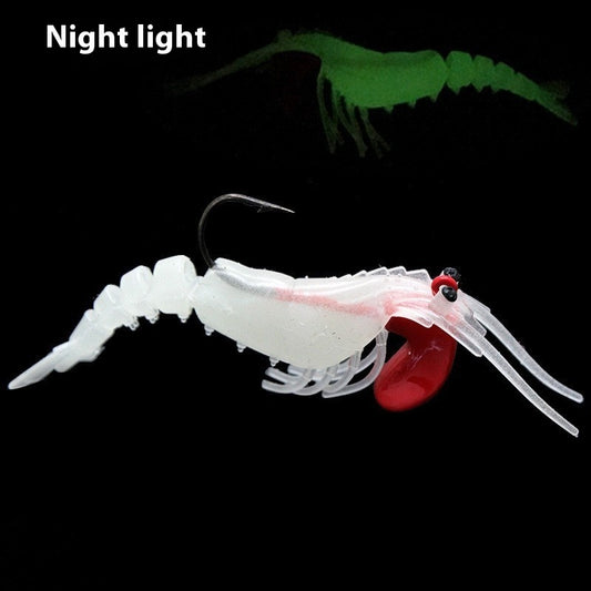 Soft Shrimp Jumping Hook Multi Section Luminous Bait