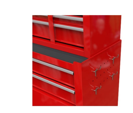 High Capacity Rolling Tool Chest With Wheels And Drawers, 8-Drawer Tool Storage Cabinet--RED