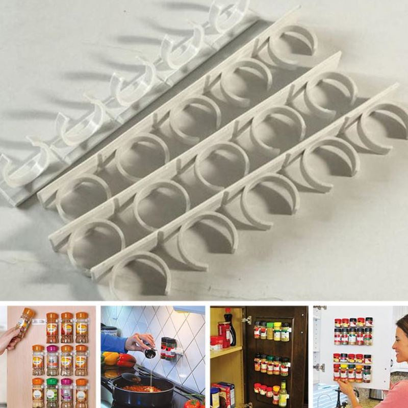 Clip N Store Storage Rack Spice Rack Kitchen Supplies Gadgets Bottle Racks