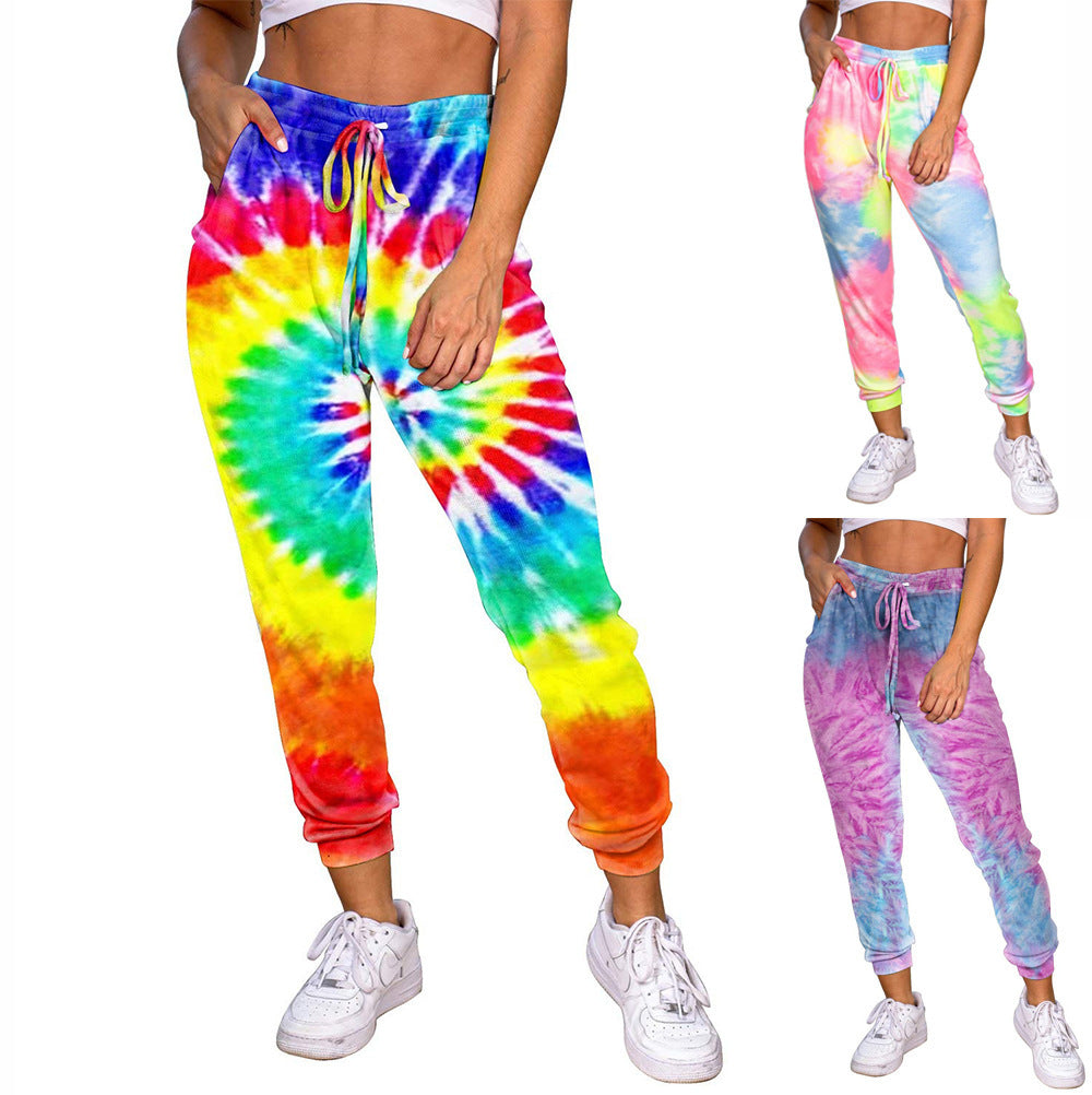 Tie-dye household pants