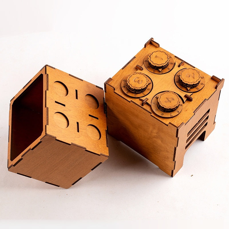 Your Own Safe Wooden Decryption Box Puzzle Building Blocks Toy Puzzle