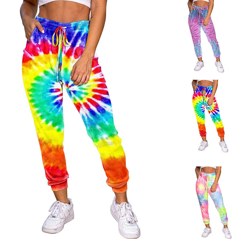 Tie-dye household pants