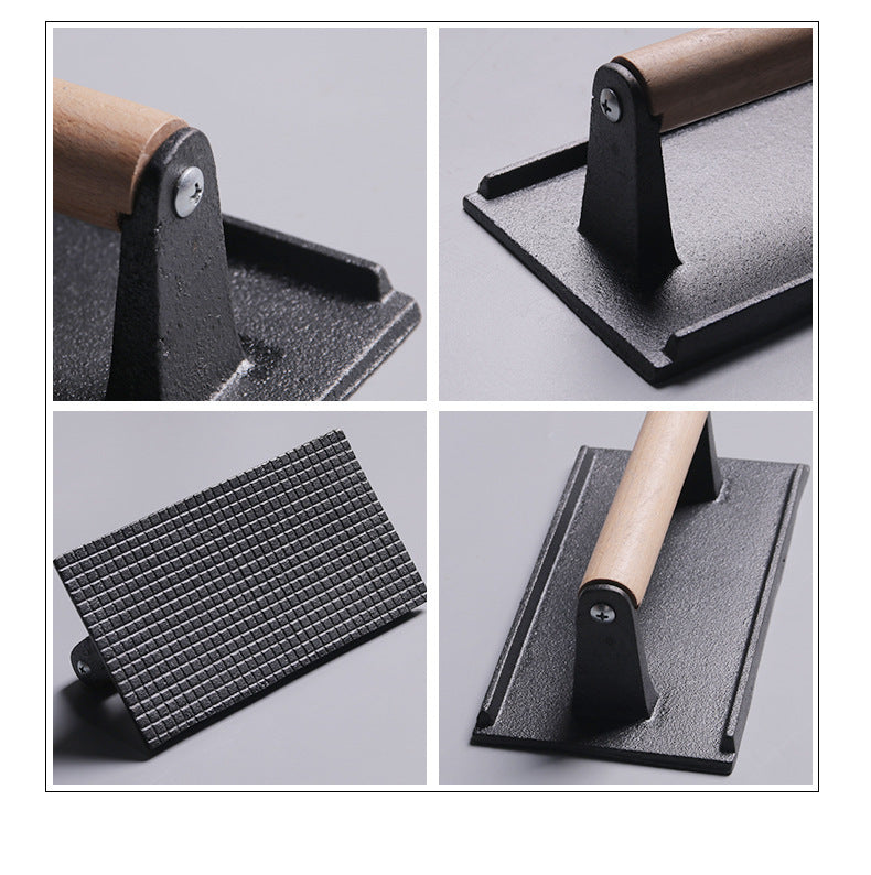 Cast Iron Meat Plate Rectangular Uncoated Square