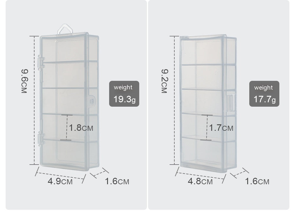 Luya Five Grid Transparent PP Plastic Fishing Gear Box