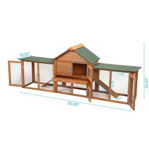 Large Wooden Rabbit Cage Indoor And Outdoor Rabbit Cage With Pallets And Small Animal Slides