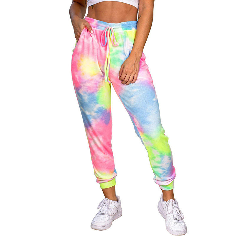 Tie-dye household pants