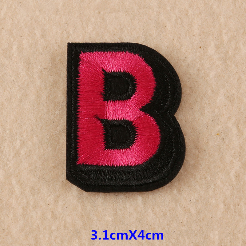 English color creative alphabet patches