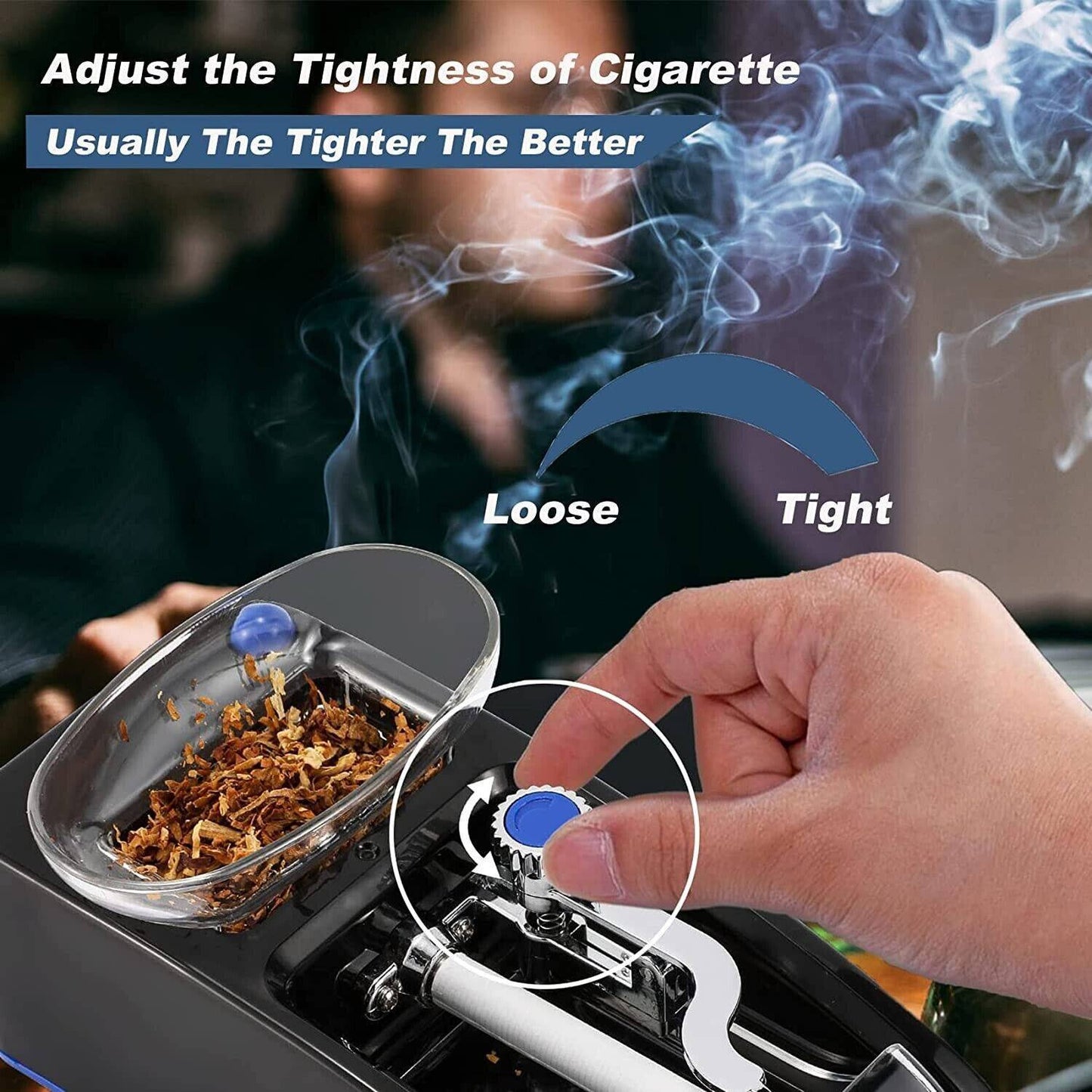 Cigarette Automatic Machine Tobacco Rolling Maker Roller Electric Injector Tube