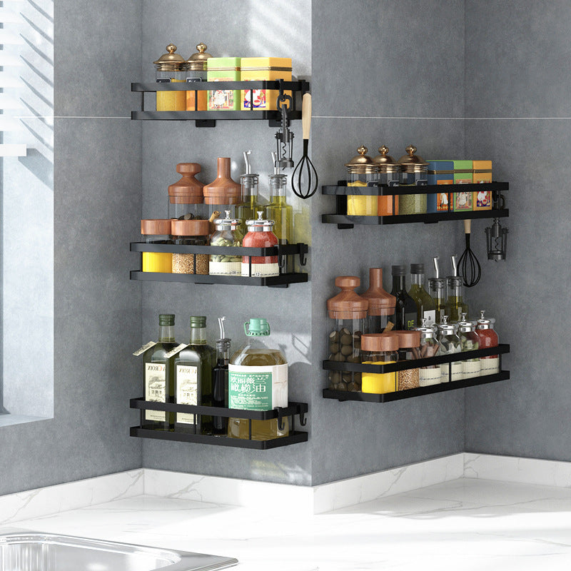 Spice Storage Organizing Rack Without Perforation Multifunctional Wall Rack