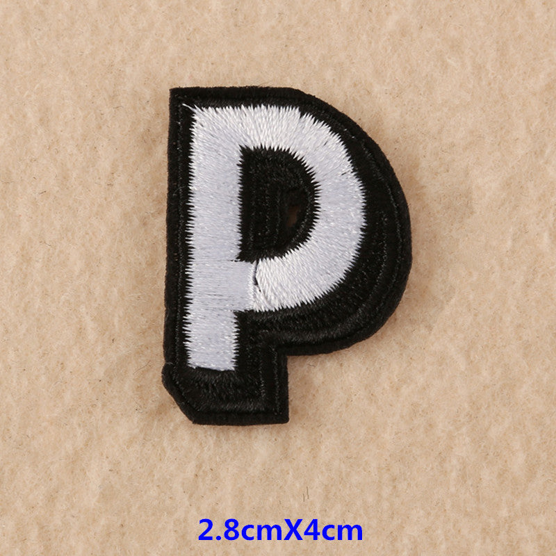 English color creative alphabet patches