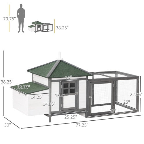 Wooden Chicken Coop With Nesting Boxes