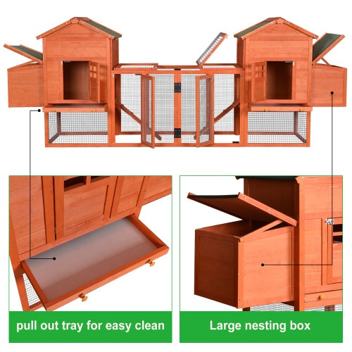 124 Inch Large Hen Cage Rabbit House With Ventilation Door