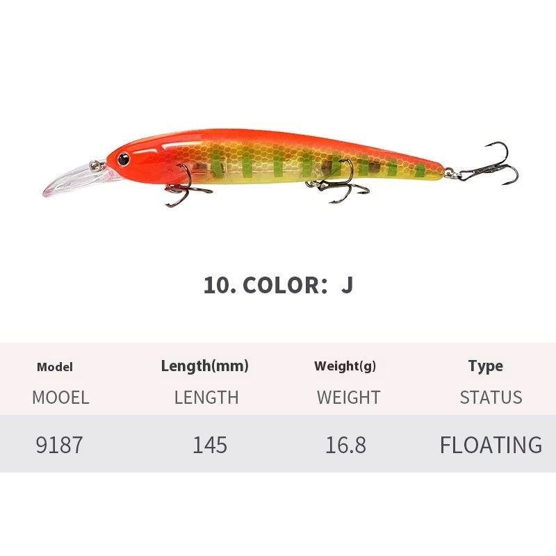 Deep Diving Long Tongue Plate Floating Water Mino Lure Light Sea Water Bait