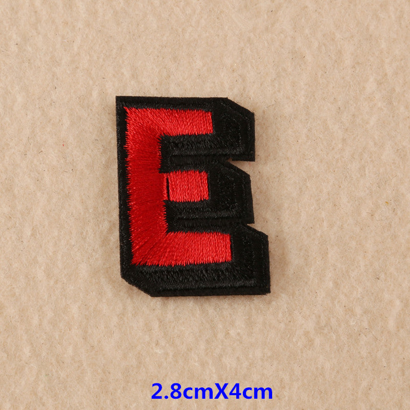 English color creative alphabet patches