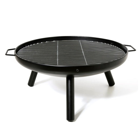 23 Inch Outdoor Fire Pit, Durable Wood Burning Fireplace Bowl With Grill Rack For Patio Garden, Backyard, Porch , Camping, BBQ, Picnic Bonfire