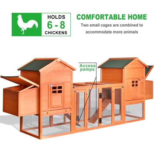 124 Inch Large Hen Cage Rabbit House With Ventilation Door