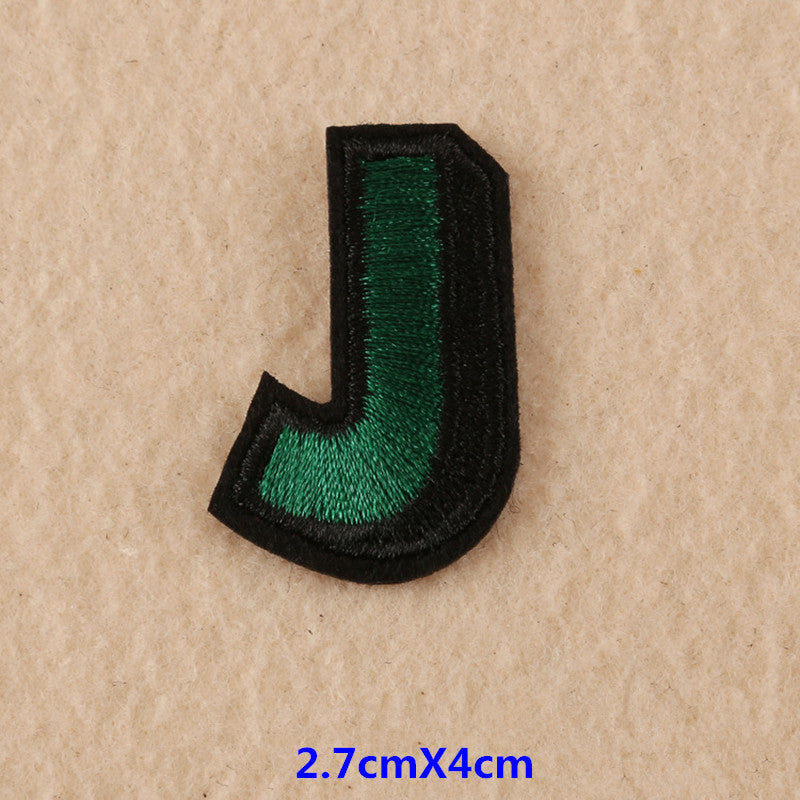 English color creative alphabet patches