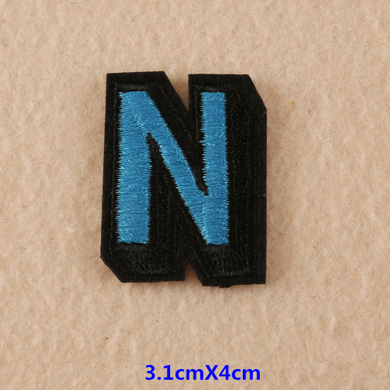 English color creative alphabet patches