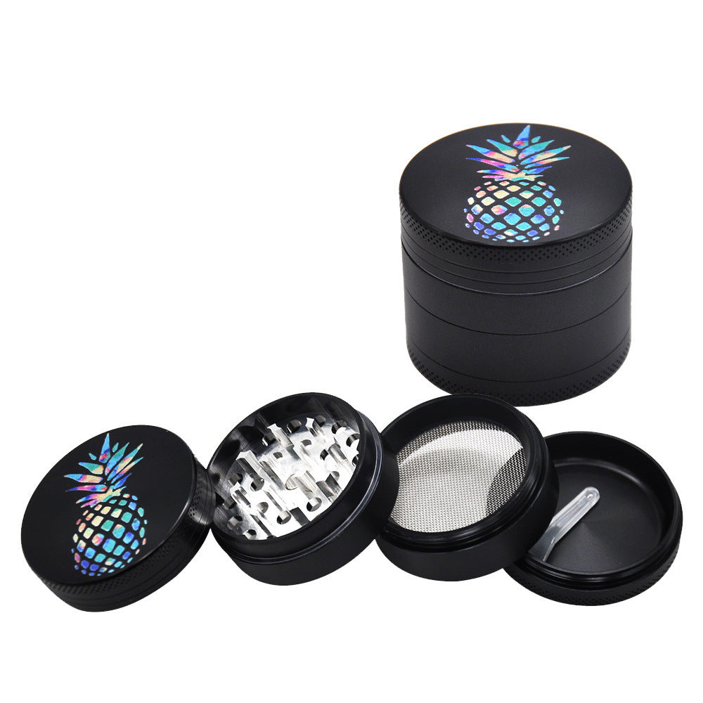 Four-layer zinc alloy smoke grinder