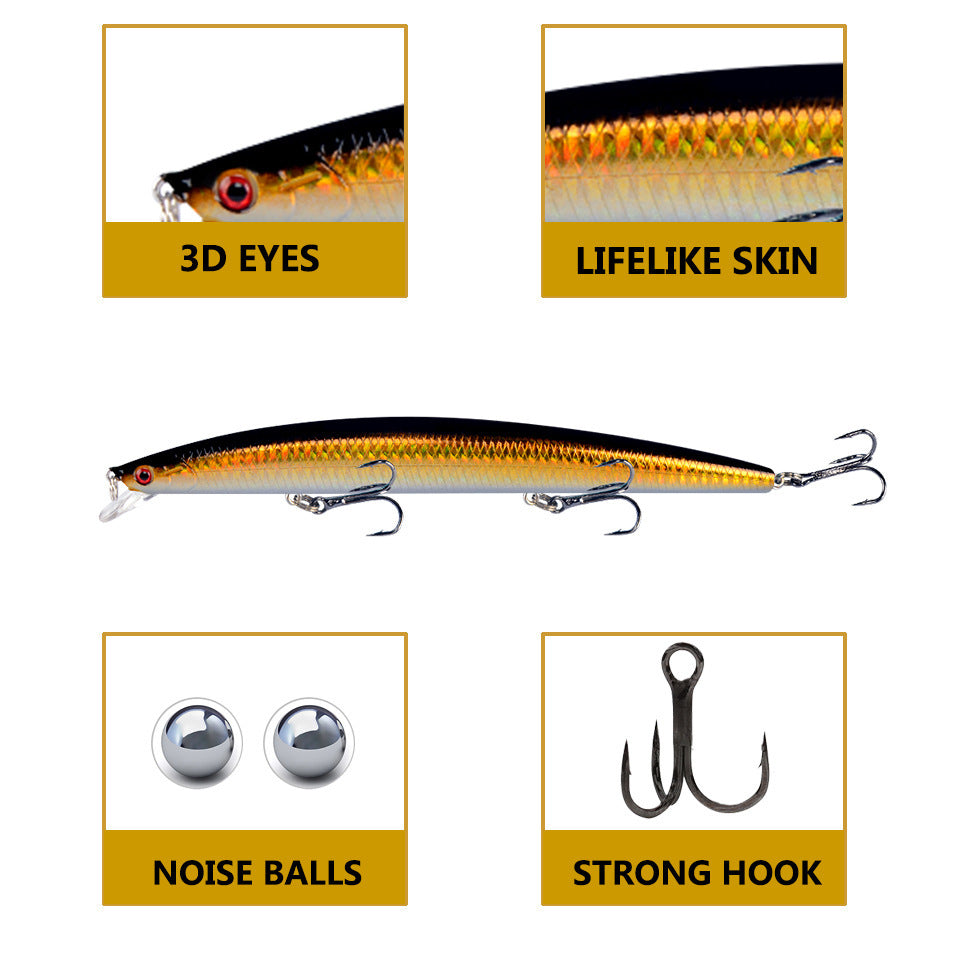 18cm 24g Large Sea Fishing Lure Mino Fishing Gear