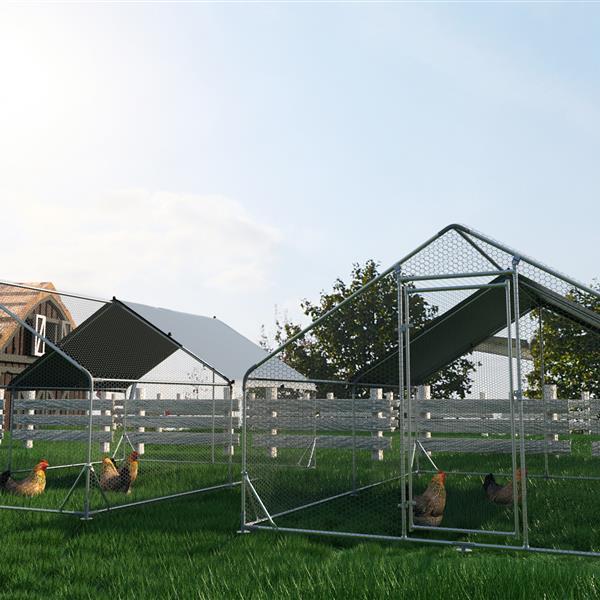 Large Metal Chicken Coop Walk-in Poultry Cage