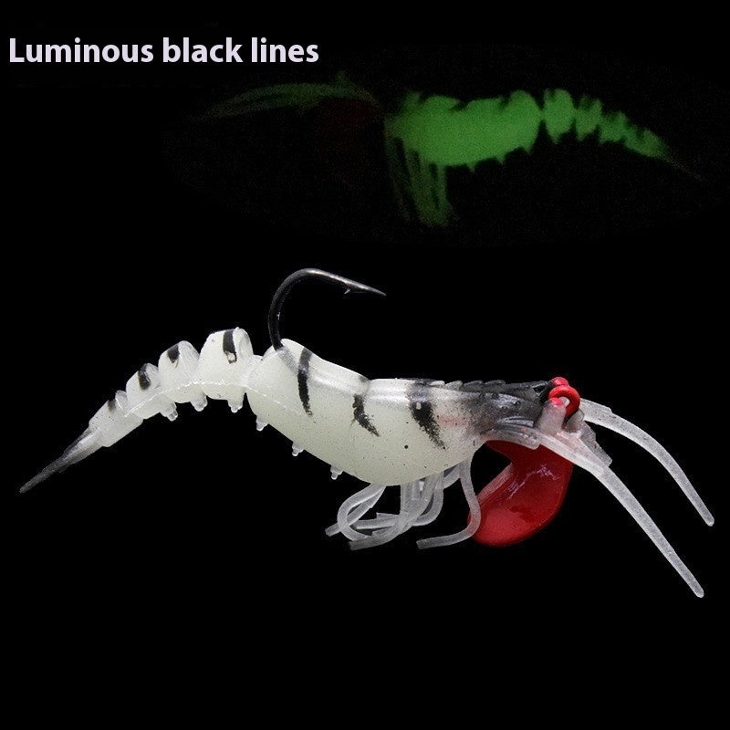 Soft Shrimp Jumping Hook Multi Section Luminous Bait