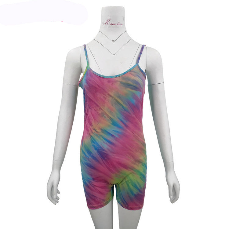 Tie-dye sling bodysuit