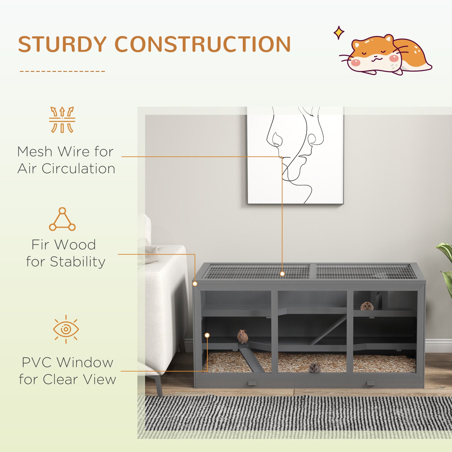 Oversized Wooden Hamster Cages, Gerbil Cages And Other Small Animal Habitats