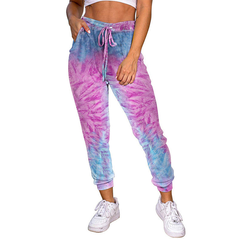 Tie-dye household pants