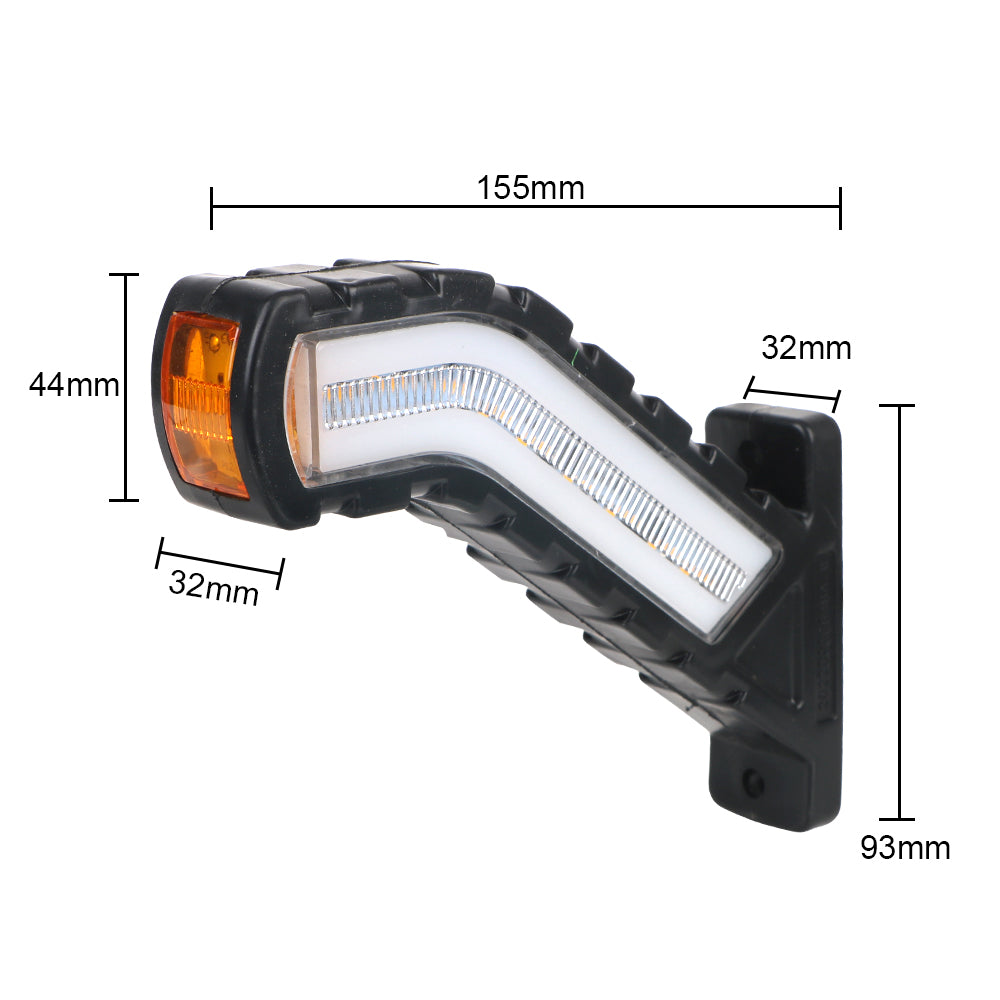 LED Side Marker Lights 12V 24V 2 Pcs Waterproof Flowing Water Effect Turn Signal Lamp Universal For Truck Trailer Lorry