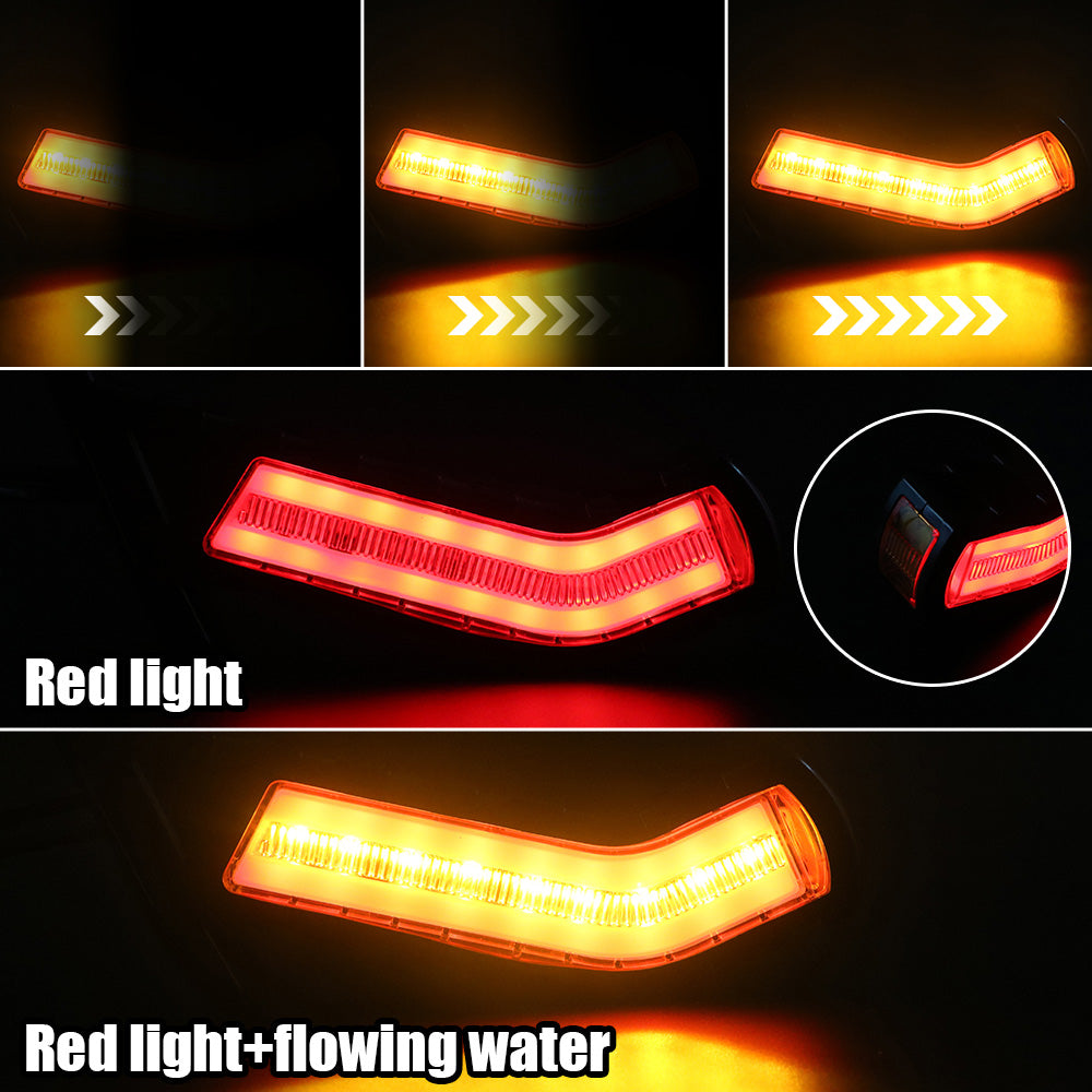 LED Side Marker Lights 12V 24V 2 Pcs Waterproof Flowing Water Effect Turn Signal Lamp Universal For Truck Trailer Lorry