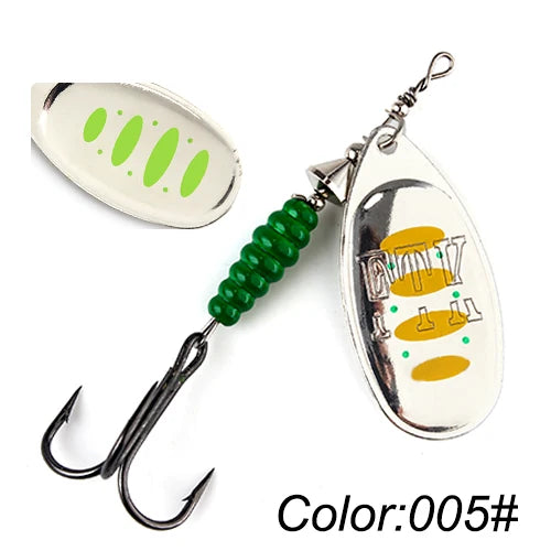 FISH KING Willow Spinner Bait 8.4g12.5g14.7g  Copper Size 3#-5# With 35647-BR Treble Hook 2#-1/0# Fishing Lure