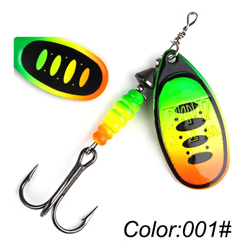 FISH KING Willow Spinner Bait 8.4g12.5g14.7g  Copper Size 3#-5# With 35647-BR Treble Hook 2#-1/0# Fishing Lure