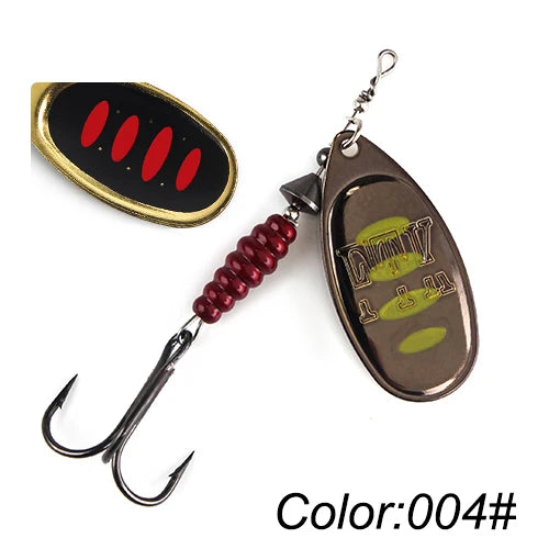 FISH KING Willow Spinner Bait 8.4g12.5g14.7g  Copper Size 3#-5# With 35647-BR Treble Hook 2#-1/0# Fishing Lure