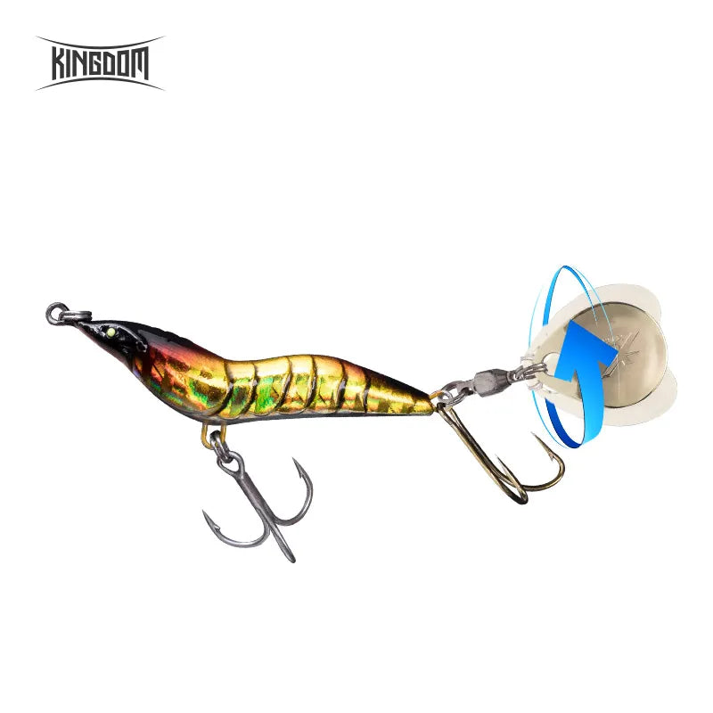 Kingdom Simulation Shrimp Fishing Lures 8.5g 14g 21g 28g Artificial Wobblers Metal Fishing Spinner Bait Hard Jigging Lures