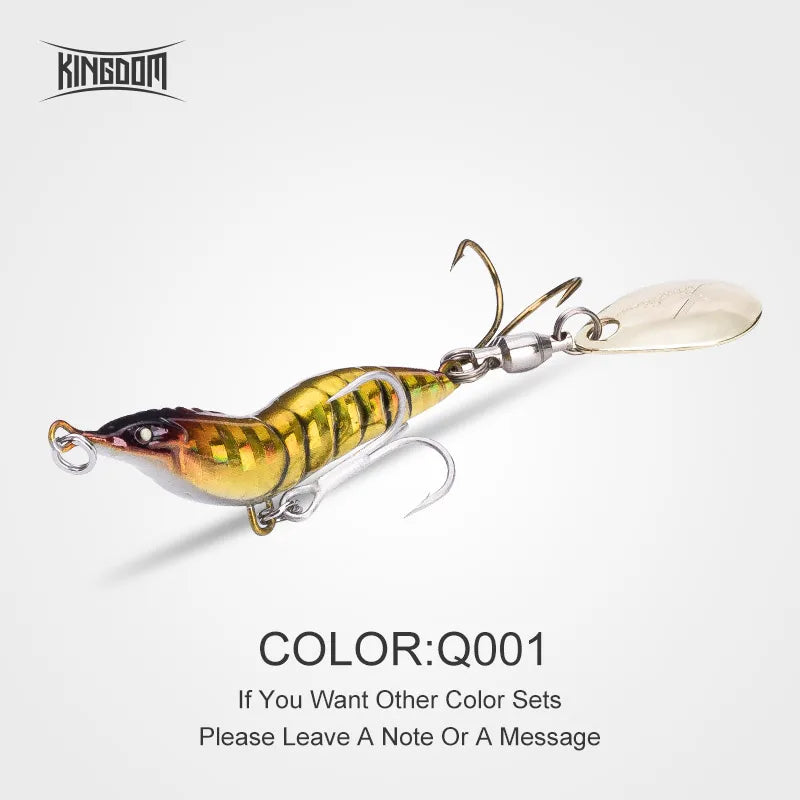 Kingdom Simulation Shrimp Fishing Lures 8.5g 14g 21g 28g Artificial Wobblers Metal Fishing Spinner Bait Hard Jigging Lures