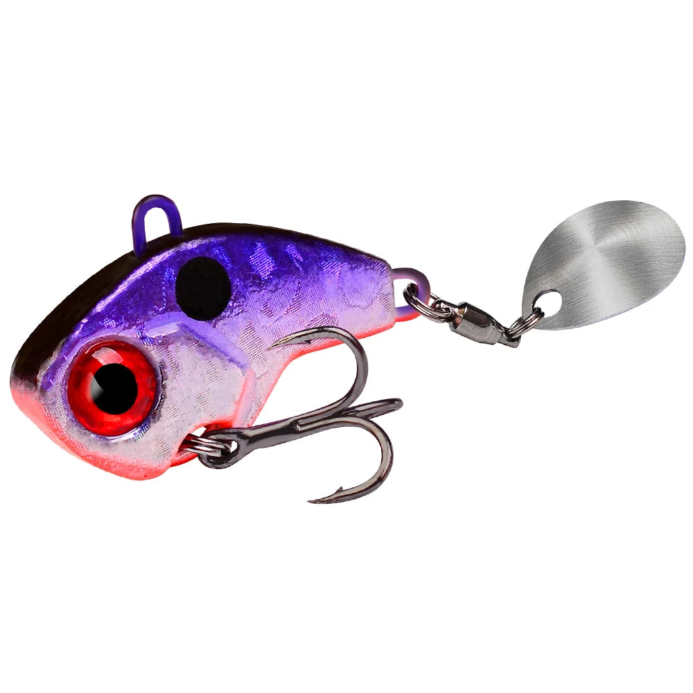 YUCONG 1PC Spoon Spinner 6-15-28g Jig Fishing Lure VIB Hard Bait with Rotating Sequin Trolling Hard Wobbler Sinking leurre cebos