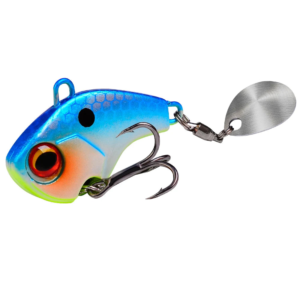 YUCONG 1PC Spoon Spinner 6-15-28g Jig Fishing Lure VIB Hard Bait with Rotating Sequin Trolling Hard Wobbler Sinking leurre cebos