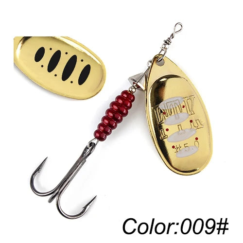 FISH KING Willow Spinner Bait 8.4g12.5g14.7g  Copper Size 3#-5# With 35647-BR Treble Hook 2#-1/0# Fishing Lure