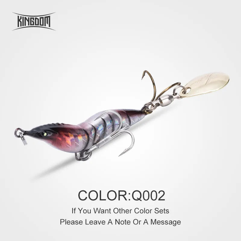 Kingdom Simulation Shrimp Fishing Lures 8.5g 14g 21g 28g Artificial Wobblers Metal Fishing Spinner Bait Hard Jigging Lures