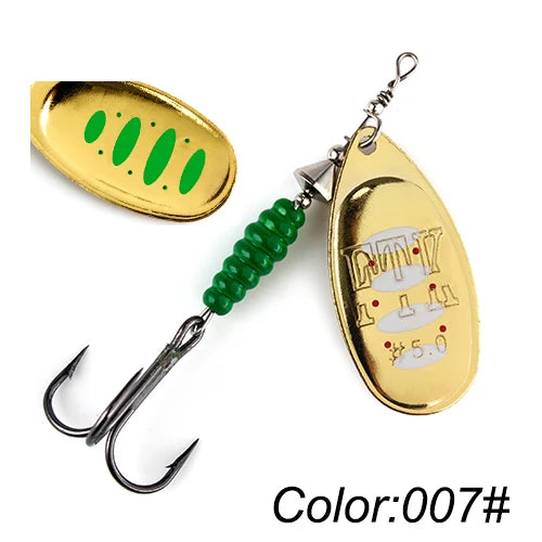 FISH KING Willow Spinner Bait 8.4g12.5g14.7g  Copper Size 3#-5# With 35647-BR Treble Hook 2#-1/0# Fishing Lure