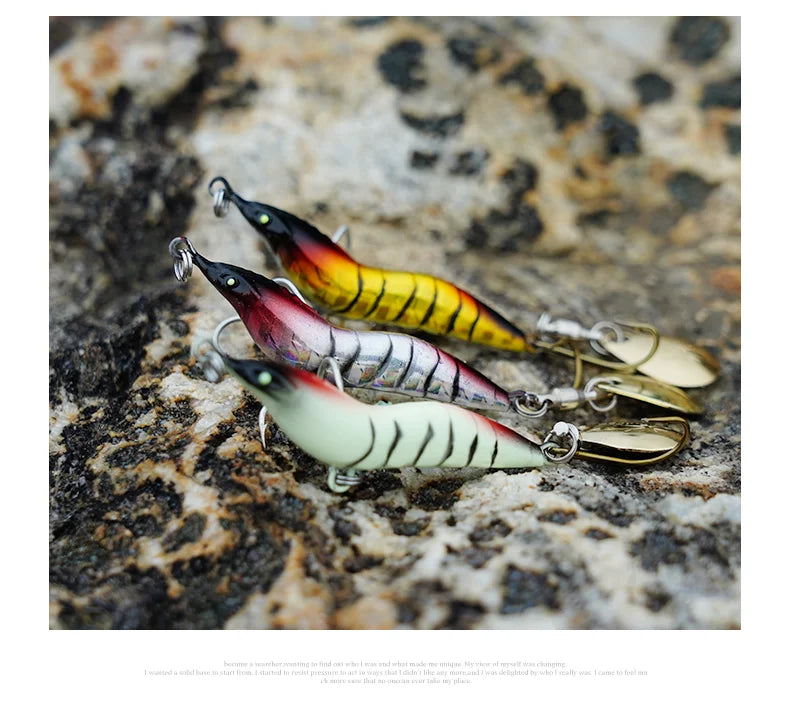 Kingdom Simulation Shrimp Fishing Lures 8.5g 14g 21g 28g Artificial Wobblers Metal Fishing Spinner Bait Hard Jigging Lures