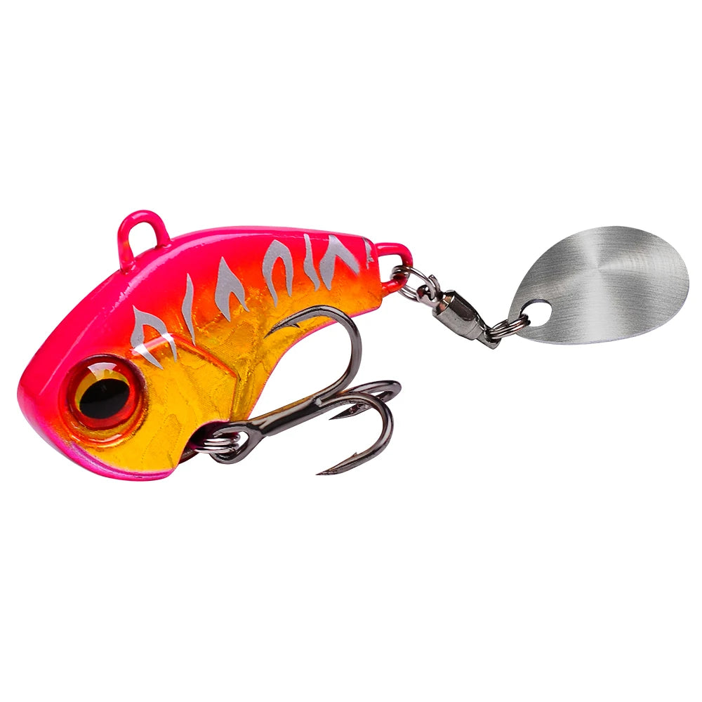 YUCONG 1PC Spoon Spinner 6-15-28g Jig Fishing Lure VIB Hard Bait with Rotating Sequin Trolling Hard Wobbler Sinking leurre cebos