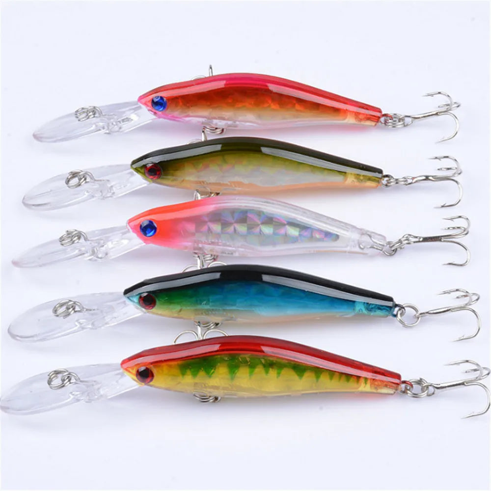 1pcs 9.5cm 7g Laser Fishing Lures Professional Quality Minnow Wobblers Crankbait Artificial Make Plastic Fish Peche Swimbait