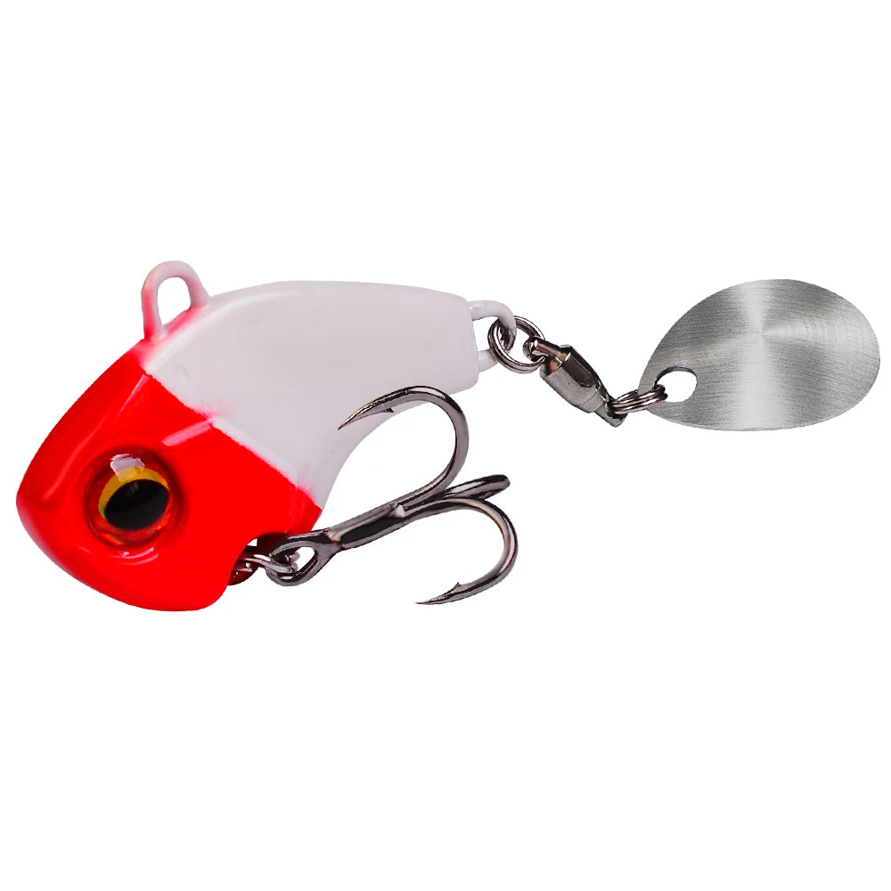 YUCONG 1PC Spoon Spinner 6-15-28g Jig Fishing Lure VIB Hard Bait with Rotating Sequin Trolling Hard Wobbler Sinking leurre cebos