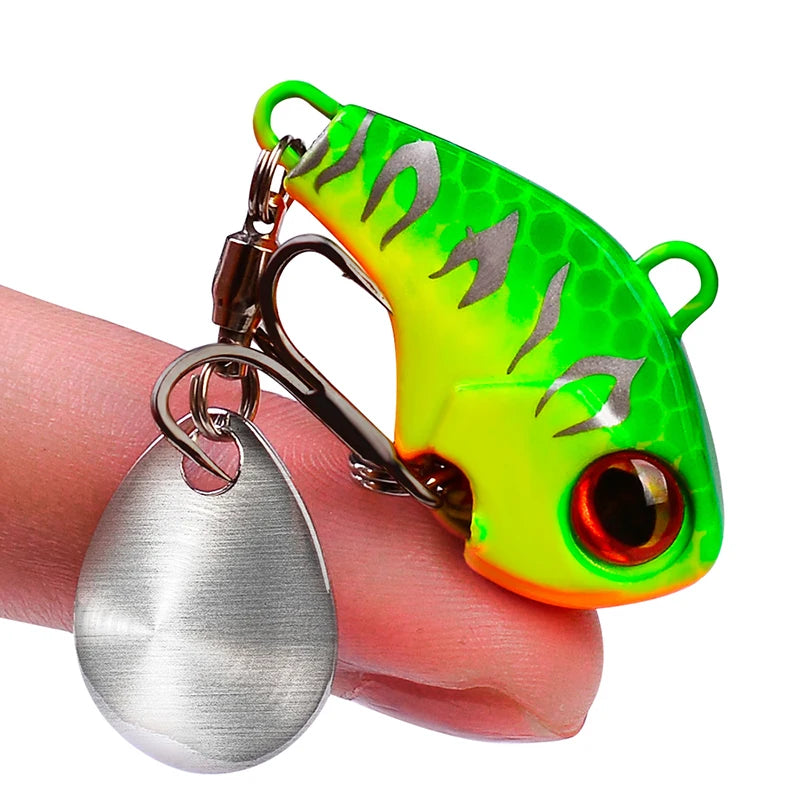 YUCONG 1PC Spoon Spinner 6-15-28g Jig Fishing Lure VIB Hard Bait with Rotating Sequin Trolling Hard Wobbler Sinking leurre cebos